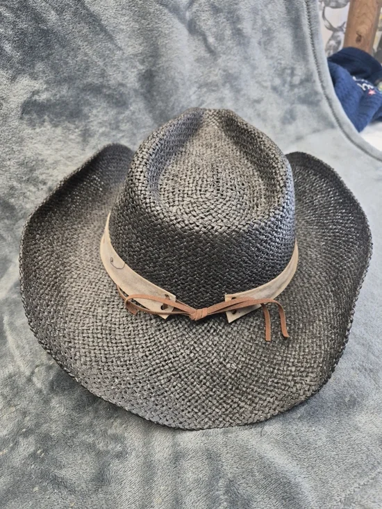 WESTERN COWBOY Charcoal Color Resemblance American Flag With Button Brass Tone - Picture 3 of 14